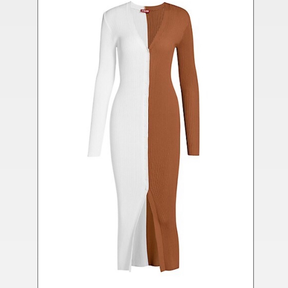 Staud Colorblock Sweater Dress